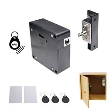 ETEKJOY RFID Electronic Cabinet Lock Hidden DIY for Wooden Black