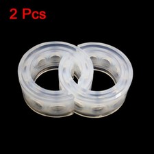 Type-B White Car Rubber Shock Absorber Spring Bumper Buffer Power Cushion 2Pcs