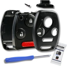 4-Btn Shell Kit  Gut Case, Keyless Entry Remote Key Fob Replacement, fits 2003-