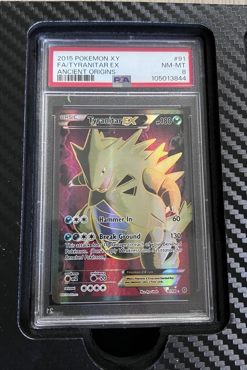 POKEMON TYRANITAR EX ANCIENT ORIGINS FULL ART 91/98 HOLO PSA 8 Near Mint