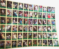 Lot 1987 PGA uncut sheet card Golf autograph SIGNed Greg NOrman Jack NickLaus