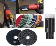 Kit de herramientas de granito instalador pulidora húmeda núcleo broca almohadillas piedra mármol