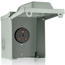 30 Amp RV Power Outlet Box, 125 Volt NEMA TT-30R RV Receptacle, 30 Amp TT-30R