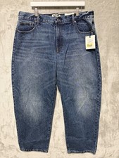 KBB by Kahlana Mid Rise Barrel Leg Medium Wash Blue Denim Women's Jeans