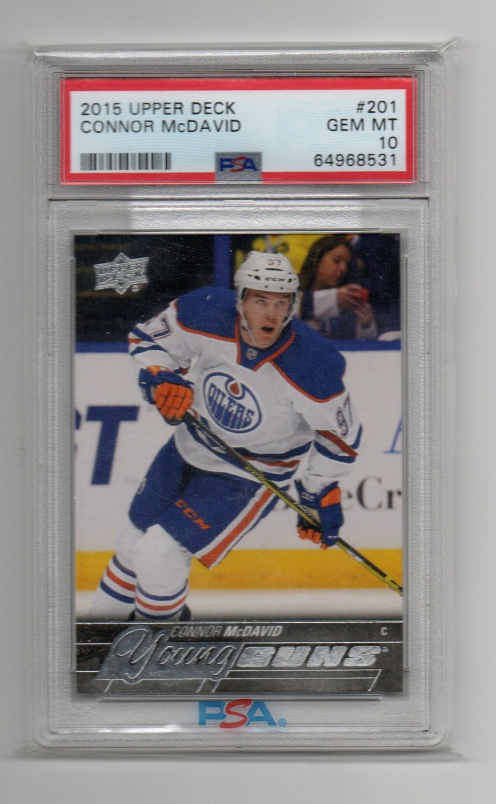 2015-16 UD YG's Connor McDavid RC PSA 10 Rookie...8531 view 1