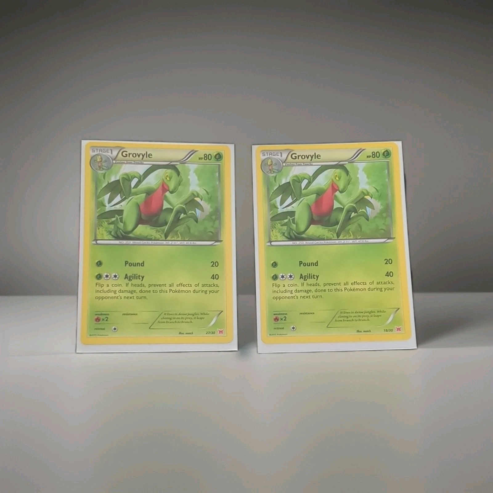 Pokémon TCG Grovyle Regular Lot of 2 Cards X&Y 18/30 27/30 English