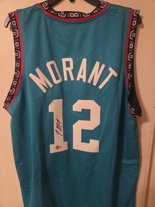 Ja Morant #12 Memphis Grizzlies Autographed Custom Throwback Jersey Beckett Auth