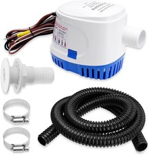 12V 1100GPH Automatic Submersible Boat Bilge Water Pump with Auto Float Switch