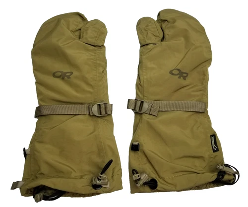 Outdoor Research Coyote Firebrand Extreme Cold Weather Mittens Large NO LINERS