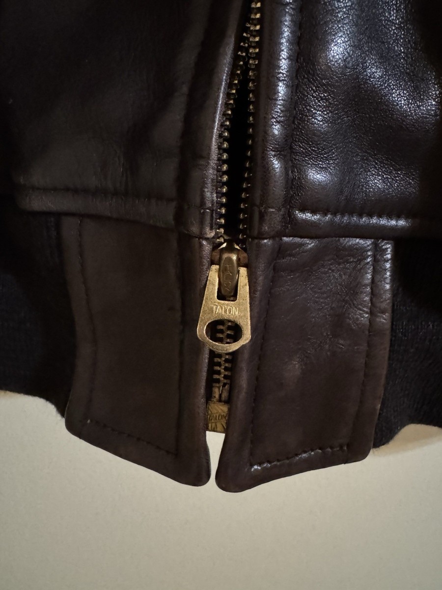 RRL Double RL Ralph Lauren Vegetable Leather Flight Jacket Brown