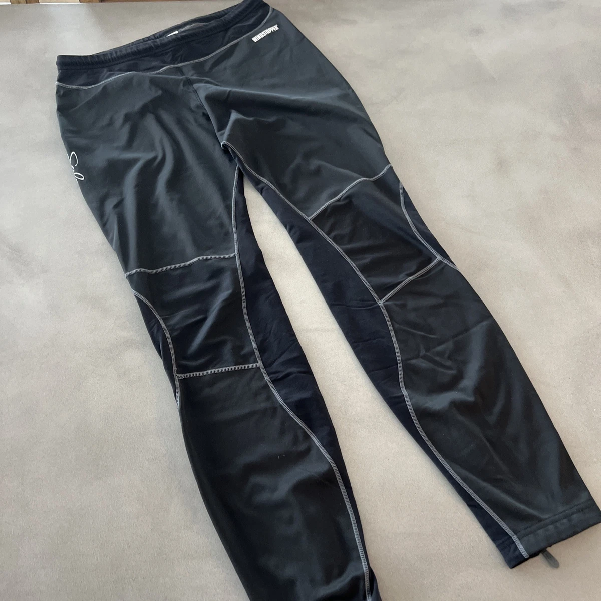 Salomon Windstopper Pants Womens XL Black Running Ski Softshell