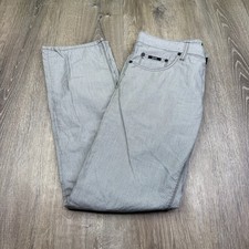 Boss Mens Gray Maine Regular-Fit 5-Pocket Straight Leg Trousers Pants Size 34/32