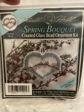 Mill Hill Spring Bouquet Counted Glass Bead Kit Spring Heart MHSB1 Ornament