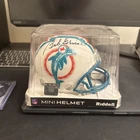 Autographed Bob Griese Mini Size Football Helmet, Miami Dolphins, COA by Beckett