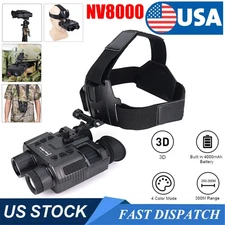 NV8000 1080P Night Vision Binoculars Goggles Head Mount Infrared Night Vision