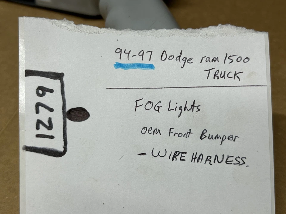 94-97 Dodge ram 1500 2500 3500 camión - luz antiniebla cable arnés de cable oem delantero Foto 2 de 4