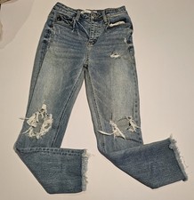KanCan Estilo Skinny Jeans Distressed Medium Wash Denim Stretch- Size 24