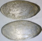 1958 & 1964 ANA Roosevelt SILVER Dime ELONGATED Coins =2 Pc SCARCE TYPE PAIR  NR