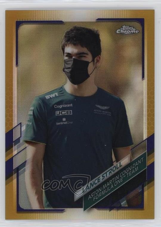 2021 Topps Chrome Formula 1 F1 Racers Gold & Purple Refractor Lance Stroll 1g5h