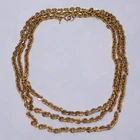 Long Goldtone Vintage Signed Trifari Necklace Costume Jewelry