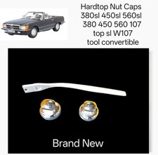Mercedes Early R107 450sl 350sl Hard Top Latch Chrome Lock Nut Set Of Two Tool Mercedes Early R107 450sl 350sl Hard Top Latch Chrome Lock Nut Set Of Two Tool