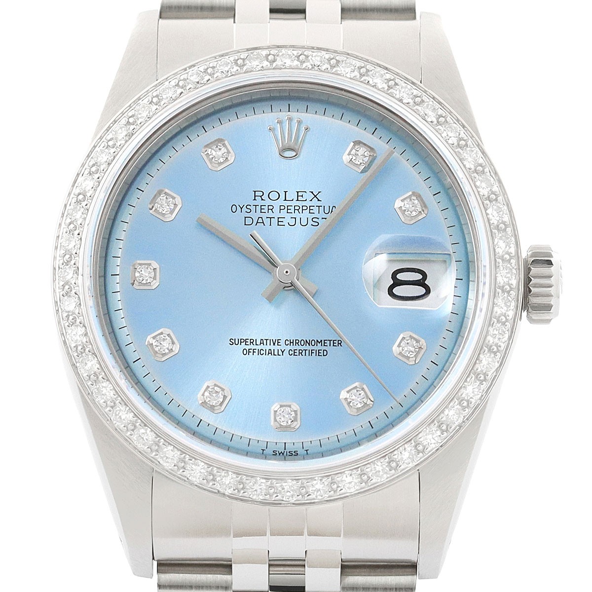Rolex Datejust 18K Gold SS Ice