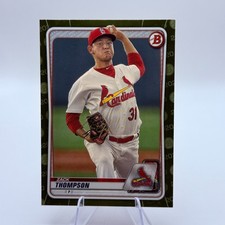 Zack Thompson 2020 Bowman #BP-6 Camo Rookie St. Louis Cardinals Card MLB. rookie card picture
