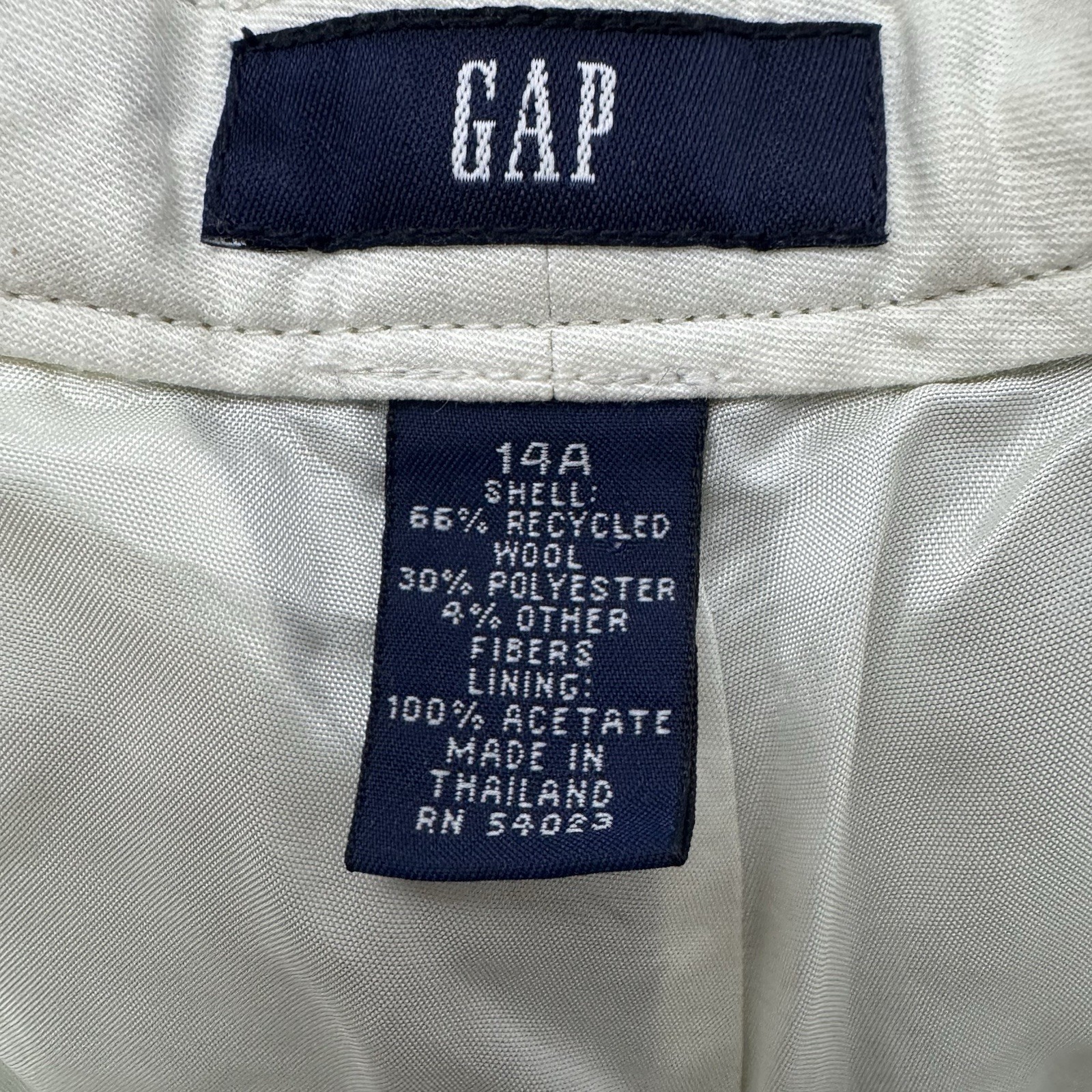 Tailored Herringbone Wool Blend Lined Trousers GA… - image 7