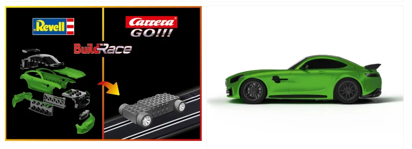 Build n' Race Mercedes AMG GT R Green 1/43 REVELL - Immagine 3 di 3