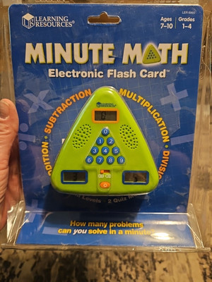 Learning Resources Minute Math Electronic Flash Card Ages 7-10 Grades 1-4 NEW