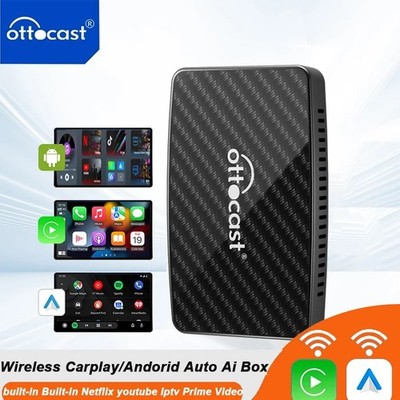 OTTOCAST Play2Video Pro Wireless CarPlay Android Auto AI Box Netflix YouTube App