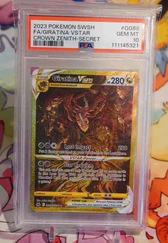 2023 Pokemon SWSH Crown Zenith Secret #GG69 FA Giratina VSTAR PSA 10 GEM MINT