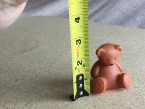 Little Tikes Dollhouse Brown Teddy Bearl RARE VINTAGE 2.5 inches tall