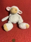 12” Gund Heads & Tales White Lamb Tan Nose Pink Ears Floppy Plush  Stuffed Flaw