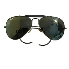 Ray-Ban B L Outdoorsman Sunglasses Black L9500G-15 Aviator Cable Temples Vintage