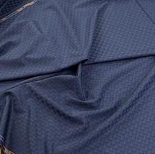 Blue Geometric MILLENNIAL Wool Fabric Suiting Fabric By Dormeuil, 2.25m x 1.50m