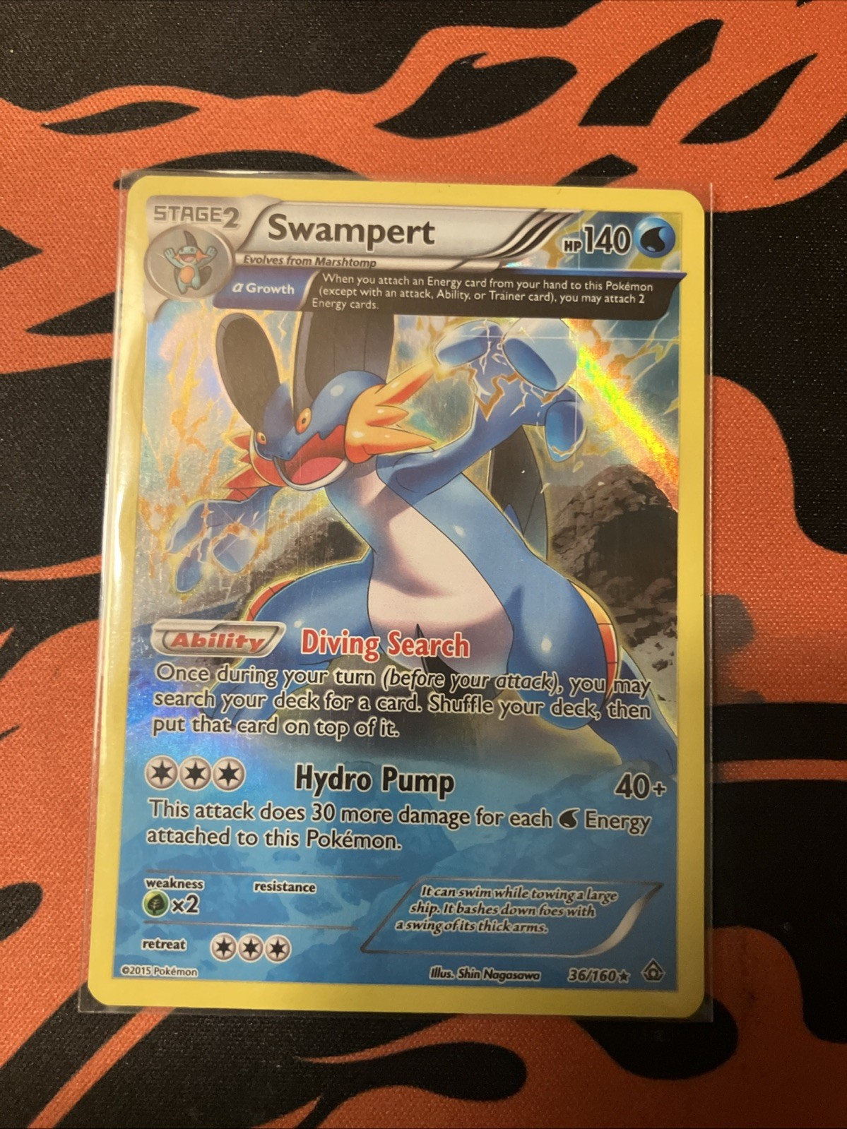 Swampert 36/160 XY-Primal Clash Holo Card NM-Mint Condition