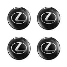 Lexus Dome Resin Cover Stickers Decals Gel Rim Badge Center Caps 15-100 mm 4pcs.