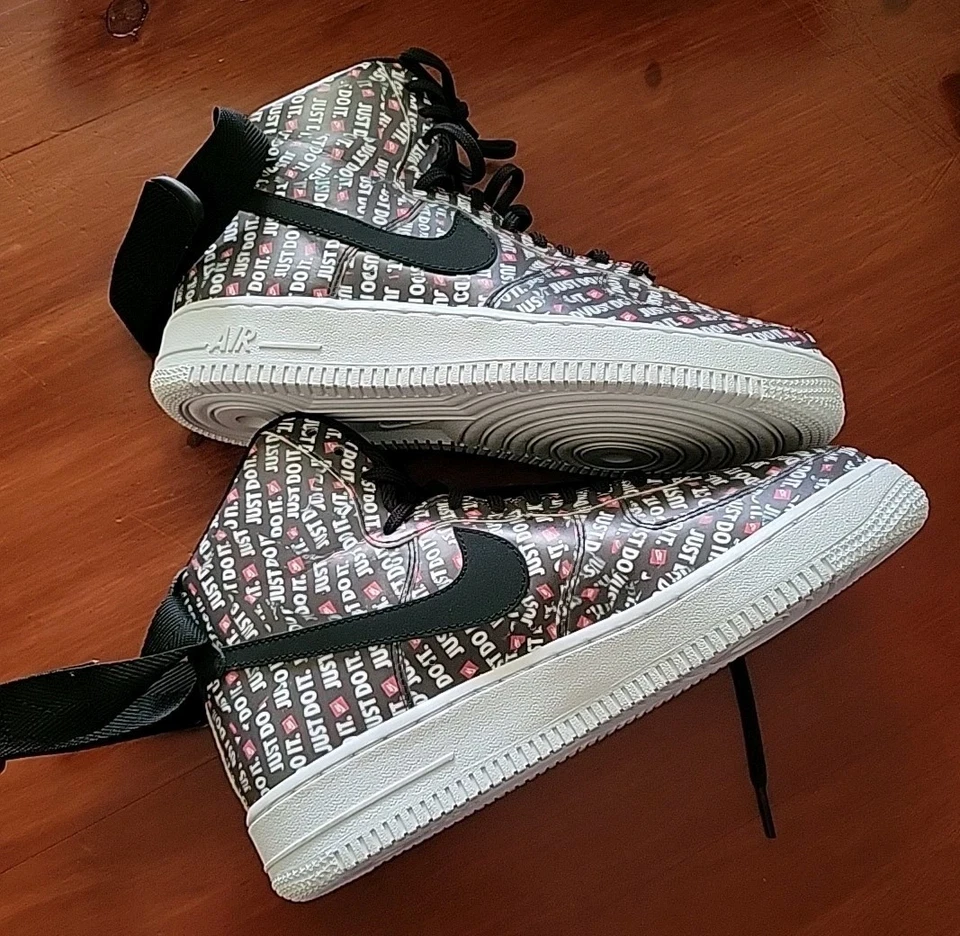 Mujer Nike Air Force 1 Alto Just Do It Muestra Talla 7 ¡¡¡Raro!!! Vnds Foto 3 de 4