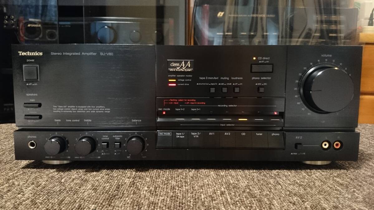 TECHNICS ステレオ SU-V80 プリメインアンプ Technics SU-V80 Integrated Amplifier Overhauled Tested Japan