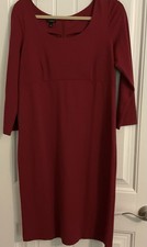 Talbots 3/4-Long Sleeve Cocktail, Business, Dress Size 10, Red/Crimson