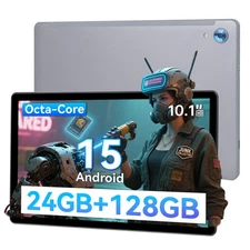 2025 10.1" Android 15 Tablet 24+128GB IPS Touchscreen Octa-core Processor Wi-Fi