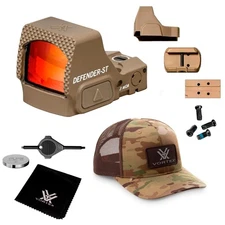 VORTEX Defender-ST 3 MOA Tan Micro Red Dot Sight w/ Force On Force Multicam Cap