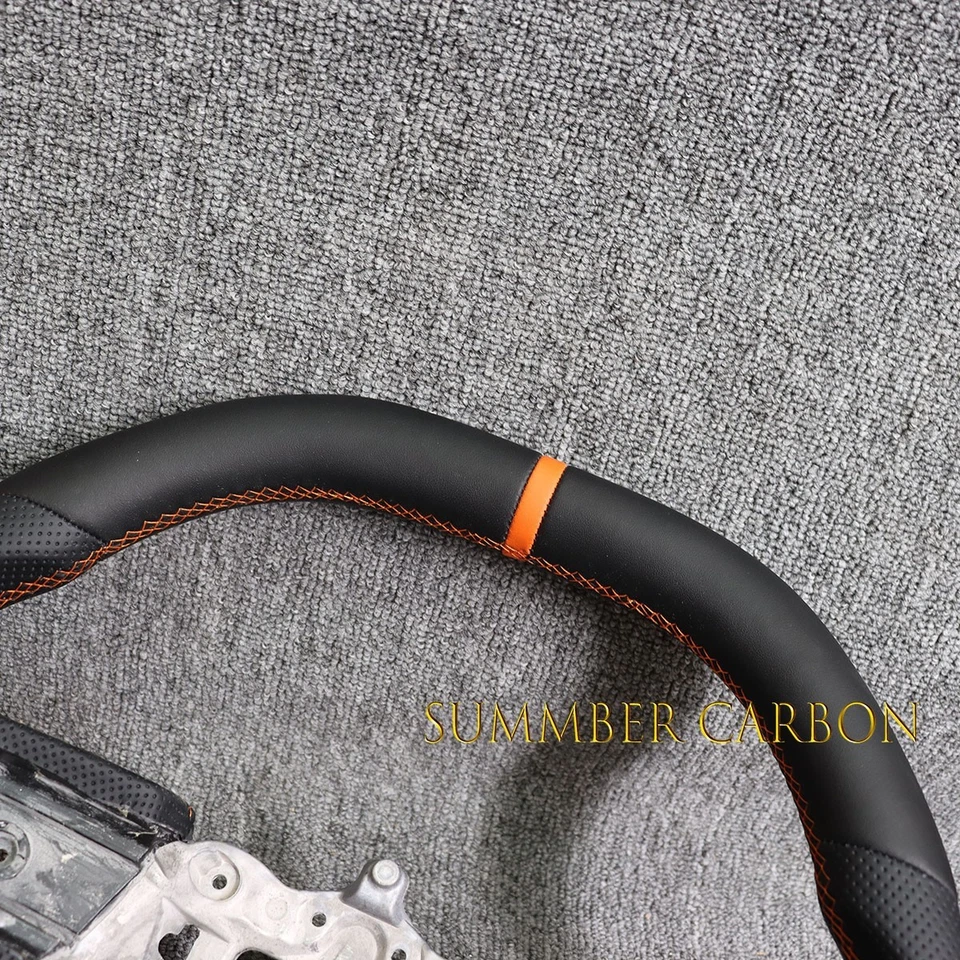 Volante de cuero con tapa plana apto para Jeep Wrangler JL/JT 18-23 con calefacción Foto 4 de 4