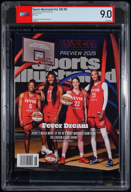 Caitlin Clark Fever 1st Sports Illustrated Cover June 2025 - PSA 9.0 NEWSSTAND