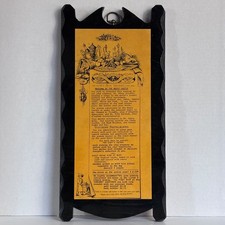 Rare Vtg Magic Castle Hollywood Menu Wood Sign Plaque 1960s 1970s Souvenir 18"