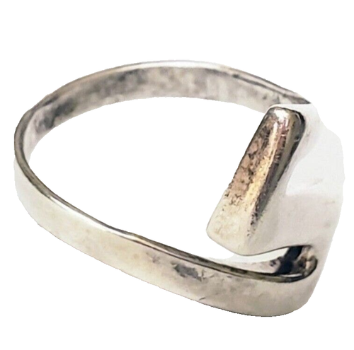 Ring Vintage Sterling Silver Abstract Mondernist Size 7.75 - Picture 4 of 6