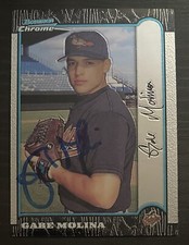 1999 Bowman Chrome #170 Gabe Molina Baltimore Orioles Signed Card Autographed