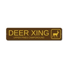 Deer Xing Sign, Custom Animal Crossing Campground Location Name Sign