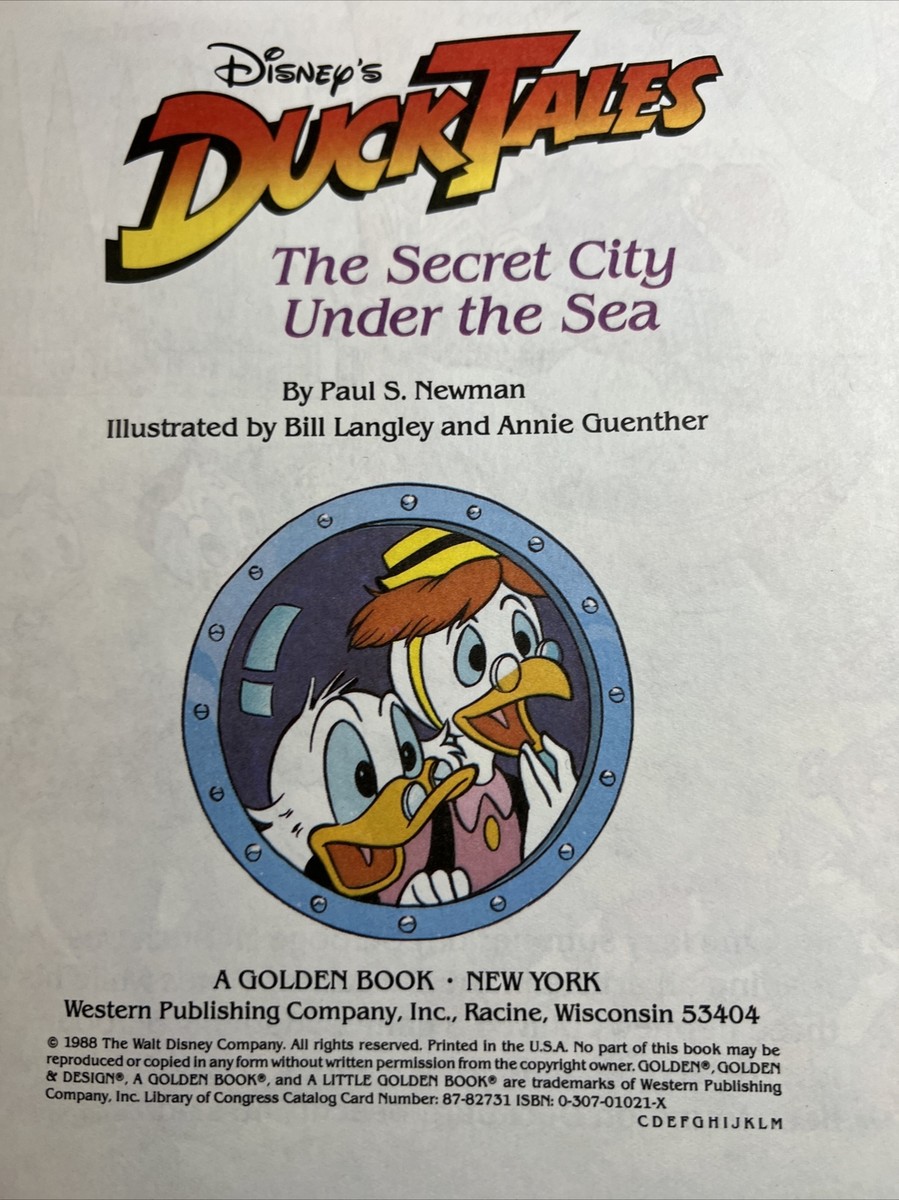 Vintage A Little Golden Book Disney's DuckTales Secret City